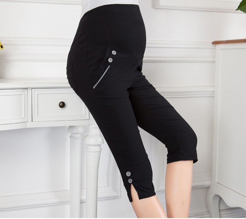 b2ap3 large High waisted Pregnancy Capris Black