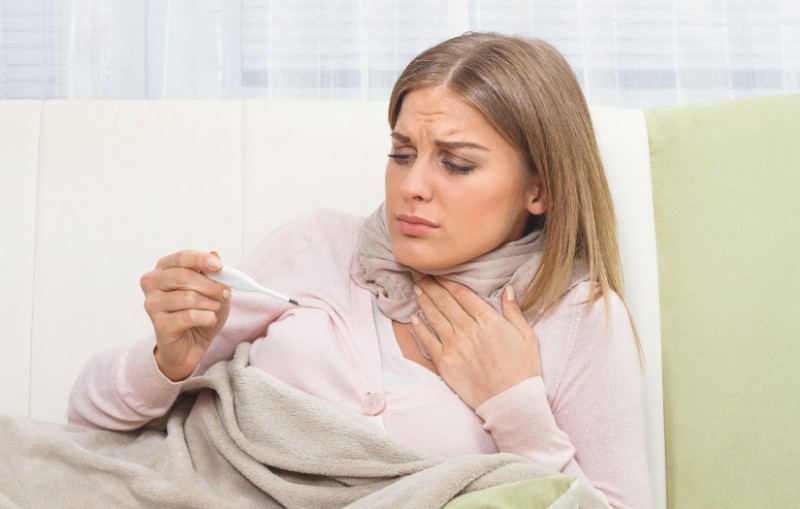 b2ap3 large sore throat pregnant