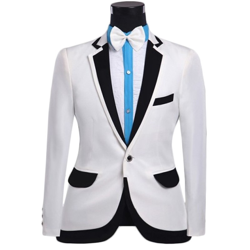 b2ap3 large Brand Mens Prom Tuxedo Suits With Pants 2016 Fashion Design White Tuxedo Jacket Black Lapel Groom