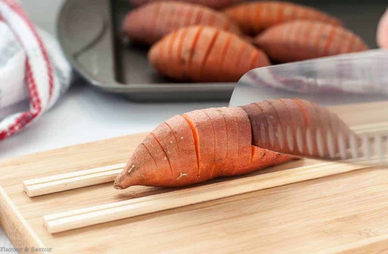 b2ap3 large How to Slice Baby Hasselback Sweet Potatoes