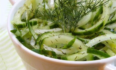 طرز تهیه سالاد خیار: دستور پخت سریع و آسان