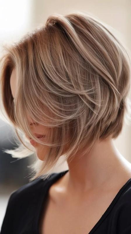 مدل موی لایه ای الهام گرفته از پیکس، باب کلوش برای موی کم حجم