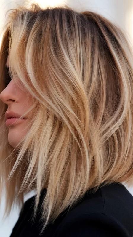 مدل موی باب کات لایه ای آشفته، باب کلوش برای موی کم حجم