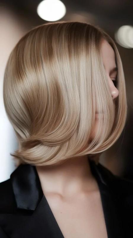 مدل موی باب کات لایه ای شیک، باب کلوش برای موی کم حجم
