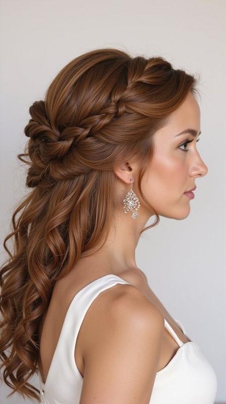 مدل مو کوتاه ساقدوش عروس: elegant twisted lob hairstyle