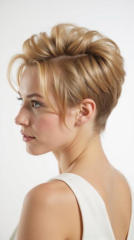 مدل مو کوتاه ساقدوش عروس: voluminous sophisticated bridesmaid hairstyle
