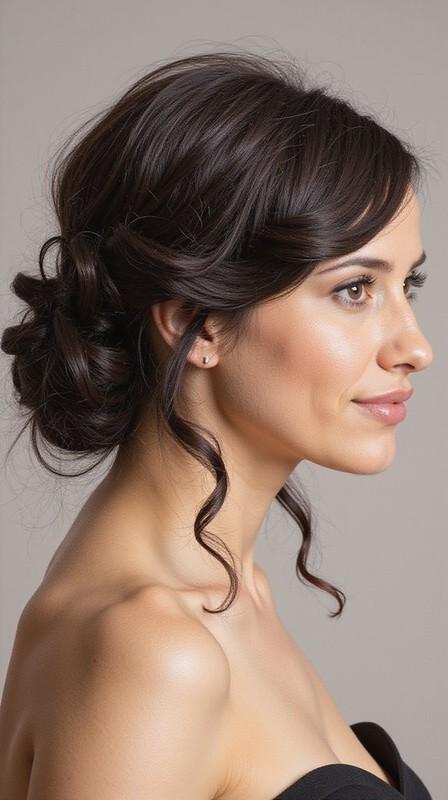 شینیون موی فر کج و مجلل