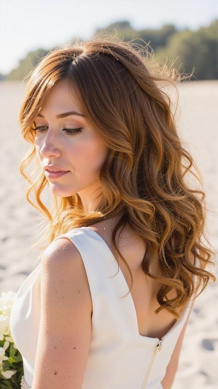 مدل مو کوتاه ساقدوش عروس: effortless beach waves technique
