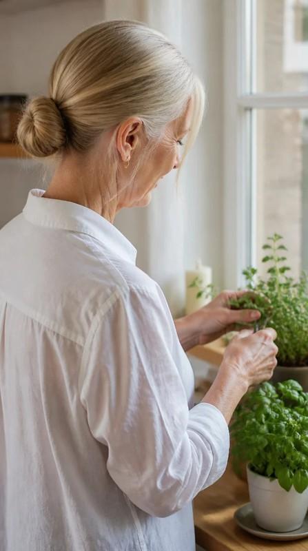 مدل موی بلند زنان میانسال با گوجه ای پایین